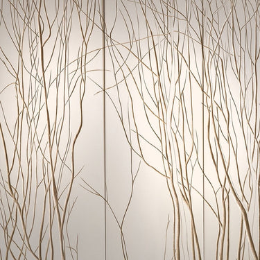 Quatropi Huge Wall Art Artwork Hand Carved Wood White Tree Branches 900 x 900mm