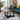 Quatropi Industrial Round Coffee Table Black Ceramic Marble Living Room 90cm