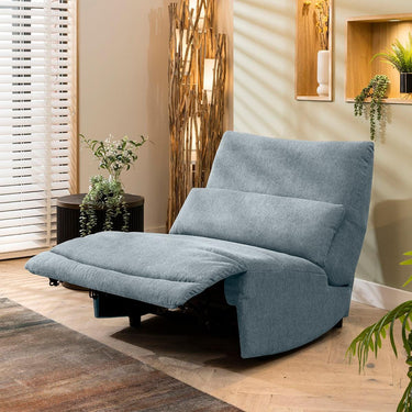 Quatropi Jacob Electric Recliner Section - Blue