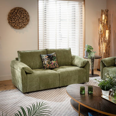 Quatropi Jasmin Small 2 Seater Sofa Green 176x88cm 2S