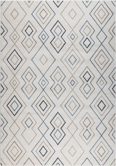 Quatropi Kodiak Medium Rug Blue / Cream / Beige / Brown 160 X 230cm