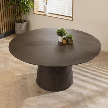 Quatropi Large Modern 8 Seater Oval Kitchen Dining Table Grey Oak 280x120cm
