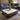 Quatropi Large Modern Black Coffee Table White Marble Effect Ceramic 103x93cm