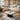 Quatropi Large Modern Ceramic Marble Coffee Table Grey Black Oak 101cm x 92cm