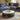 Quatropi Large Modern Round Black Coffee Table White Marble Effect Ceramic 93cm