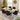 Quatropi Large Modern Solid Natural Wooden 6 Seat Dining Set Black Velvet 190cm
