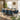 Quatropi Large Modern Solid Natural Wooden 8 Chair Dining Set Blue Velvet 190cm