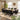 Quatropi Large Modern Solid Natural Wooden 8 Seat Dining Set Black Velvet 190cm