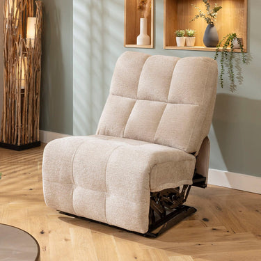 Quatropi Luca Armless Middle Recliner Sofa Module Beige Chenille 80x100cm