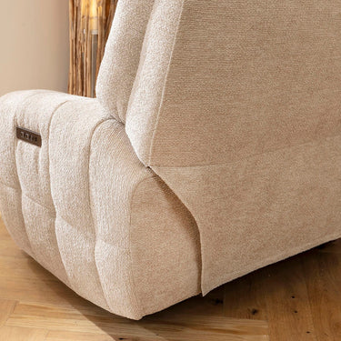 Quatropi Luca Right-Hand Armed Recliner Sofa Module Beige Chenille 105x100cm
