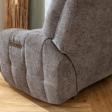 Quatropi Luca Right-Hand Armed Recliner Sofa Module Charcoal Chenille 105x100cm