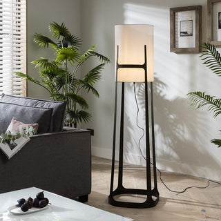 Quatropi Lux Tall Modern Floor Lamp Brushed Bronze 163cm