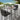 Quatropi Luxury 2 Seater Ceramic Outdoor Garden Bar Stool and Table Set Grey