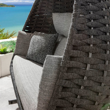 Quatropi Luxury 2 Seater Outdoor Garden Double Egg Chair Swing Grey