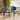 Quatropi Luxury 8 Seat Extending Ceramic Dining Table and Chairs Set Blue Black