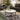 Quatropi Luxury Circular Metal Coffee Table - Round White Marble-Effect Top 80cm