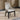 Quatropi Luxury High Back Dining Chair Natural Beige Fabric Black Wood Legs
