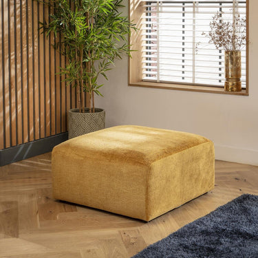 Quatropi Martha Footstool Section Mustard Chenille 82x87cm