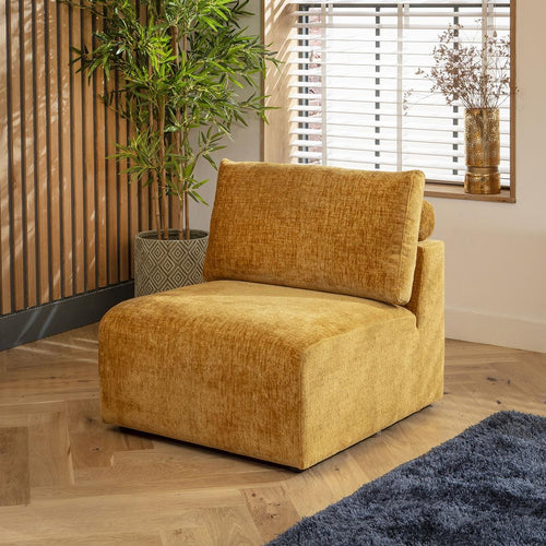 Martha Middle Section Mustard Chenille 82x92cm