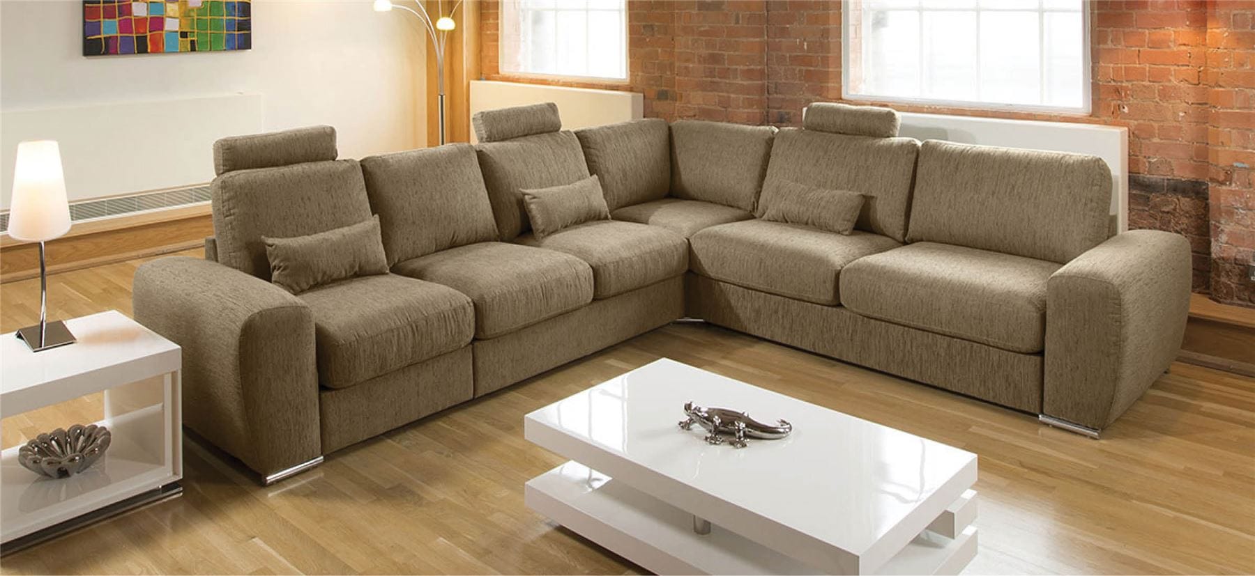 Quatropi Massive Ultra Modern Premium L Shape Sofa Corner Group Grande 19LH