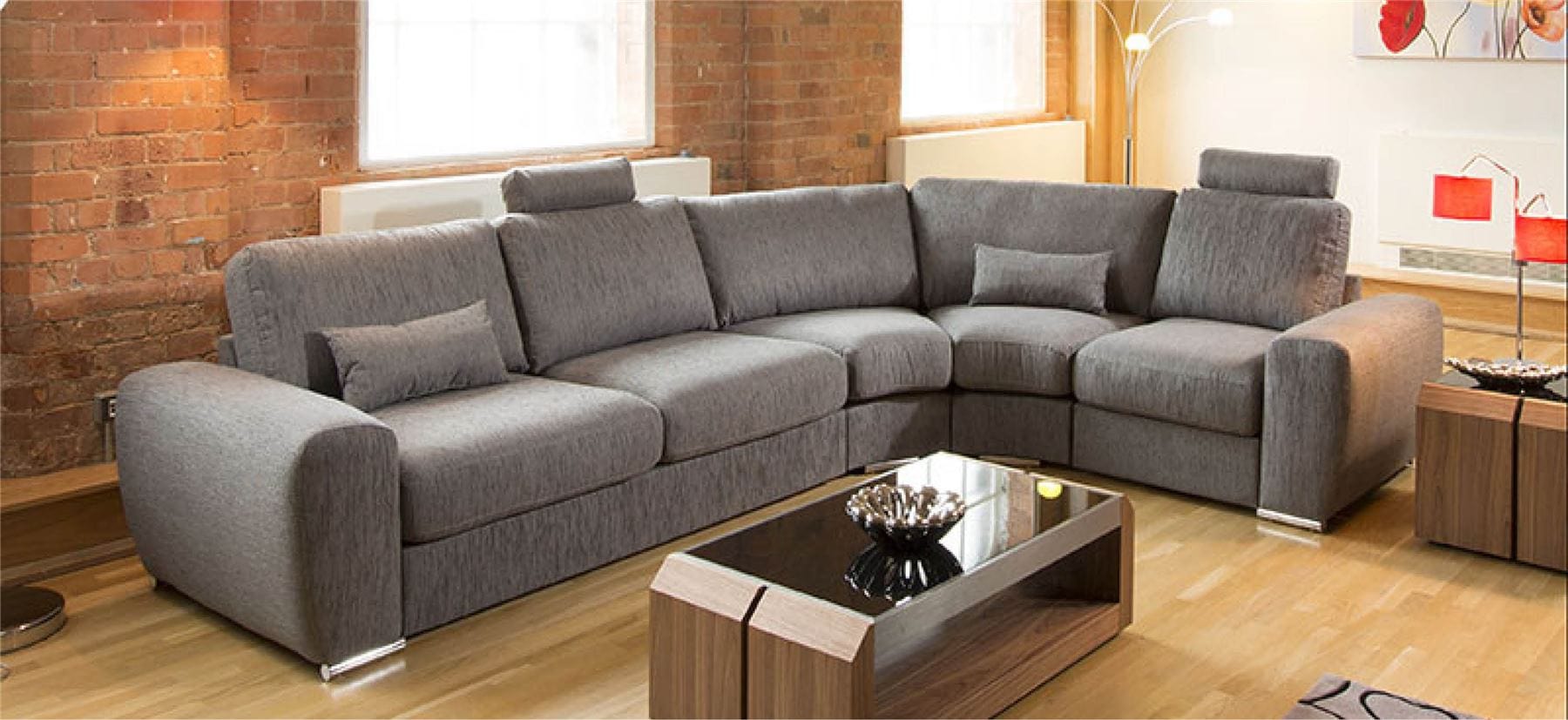 Quatropi Massive Ultra Modern Quality L Shape Sofa Corner Group Grande 28LH