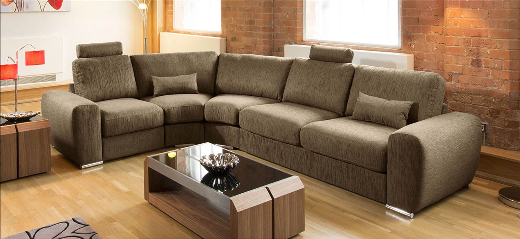 Quatropi Massive Ultra Modern Quality L Shape Sofa Corner Group Grande 28RH