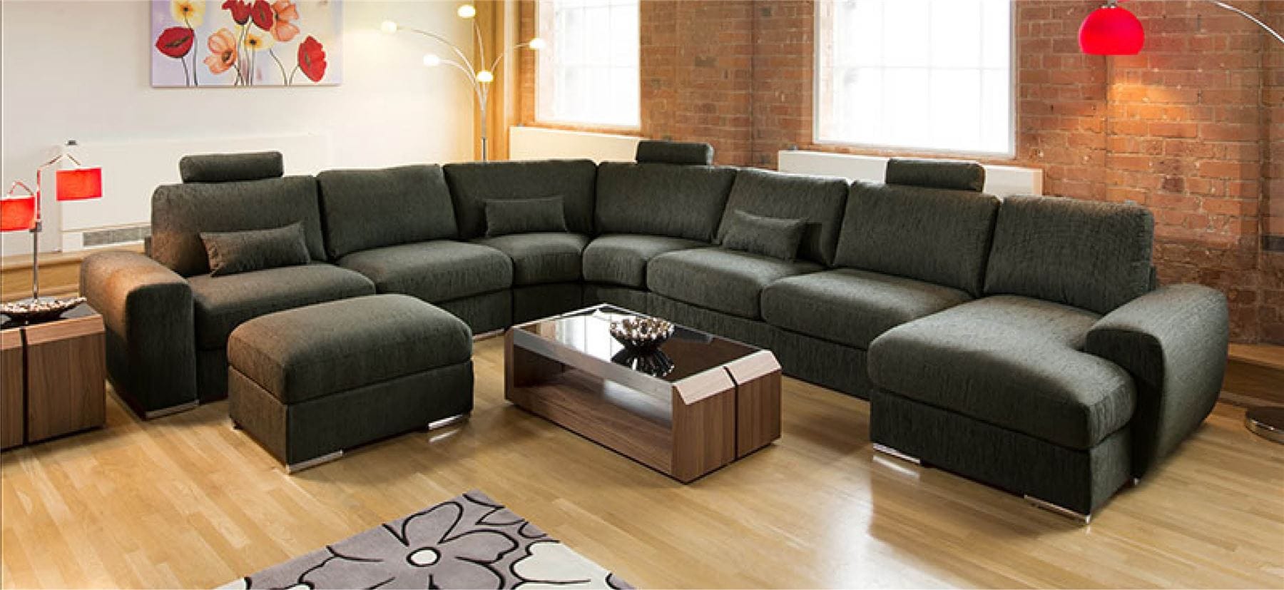 Quatropi Massive Ultra Modern Quality Sofa Corner Group Footstool Grande 23RH