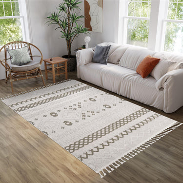 Quatropi Miya Medium Rug Green / Grey / White 160 X 230cm