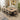 Quatropi Modern 10 Seat Live Edge Wooden Dining Table & Chair Set Natural Beige