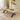 Quatropi Modern 10 Seat Live Edge Wooden Dining Table & Chair Set Natural Beige