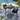 Quatropi Modern 2 Seater Outdoor Garden Bar Set Ceramic Aluminium Blue Charcoal