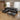 Quatropi Modern 3 Seater Black Leather Sofa and Footstool 309x196cm