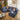 Quatropi Modern 4 Seat Small Modular L Shape Corner Sofa Couch Blue Fabric