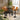 Quatropi Modern 4 Seater Bar Set Orange Velvet Adjustable Kitchen Bar Stools
