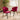Quatropi Modern 6 Chair Extending Dining Set Oak Red Velvet Chairs 175-215cm