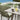Quatropi Modern 6 Seater Outdoor Garden Dining Set Ceramic Aluminium Green Beige