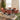 Quatropi Modern 6 Seater Oval Dining Set Swivel Carver Chairs With Arms Pink