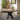 Quatropi Modern 6 Seater Round Dining Table Reclaimed Oak Black Metal 150cm