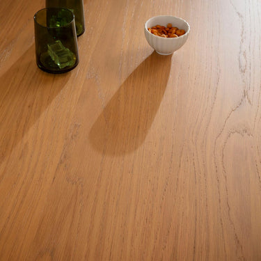 Quatropi Modern 6 Seater Wooden Kitchen Dining Room Table Light Oak 180x95cm