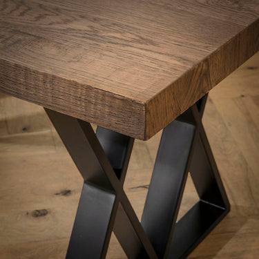 Quatropi Modern 6 Seater Wooden Kitchen Dining Room Table Reclaimed Oak 180cm x 90cm