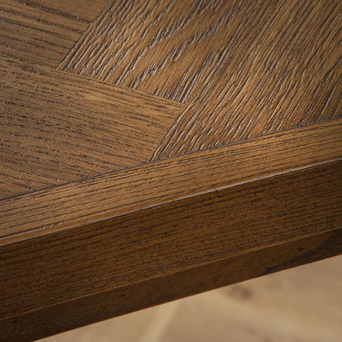 Quatropi Modern 8 Seater Solid Herringbone Wooden Counter Bar Table 150x96cm
