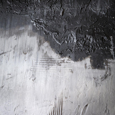 Quatropi Modern Absract Framed Wall Artwork Black & Grey 90x120cm