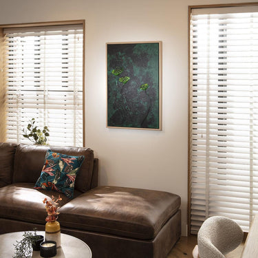 Quatropi Modern Abstract Framed Wall Artwork Black & Green 60x90cm