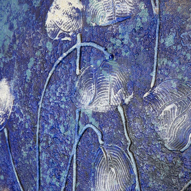 Quatropi Modern Abstract Framed Wall Artwork Blue & White 60x90cm