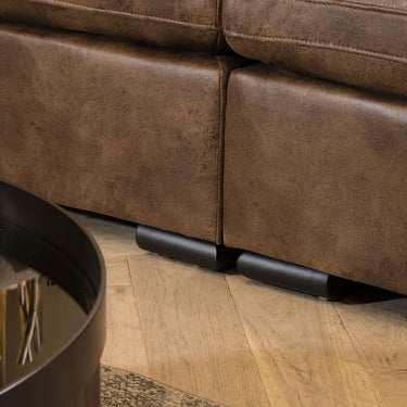 Quatropi Modern Accent Armchair Antique Brown Fabric 98x90cm