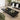 Quatropi Modern Black Coffee Table Large Living Room Oak Wood Metal Legs 165x75cm