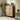Quatropi Modern Chest of Drawers Dresser Oak Wood & Gold Metal Brown 90cm
