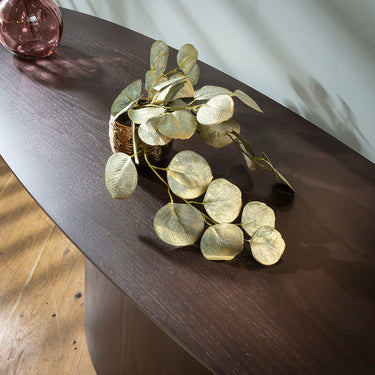 Quatropi Modern Designer Console Table for Hallway Entrance Grey Walnut Wood 180cm x 55cm