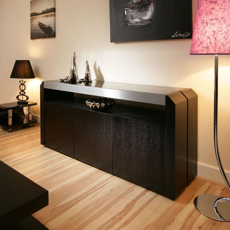 Quatropi Modern Designer Oak Sideboard Cabinet Buffet in Black Oak 1.7mtr 701M