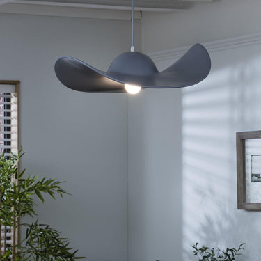 Quatropi Modern Grey Hat Ceiling Pendant Light Fitting - Unique Lady Hat Design 60cm